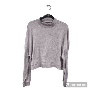 Women's Cropped Turtle Neck Grey Size XXL